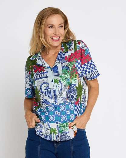 Malibu Top - Greek Island Blue