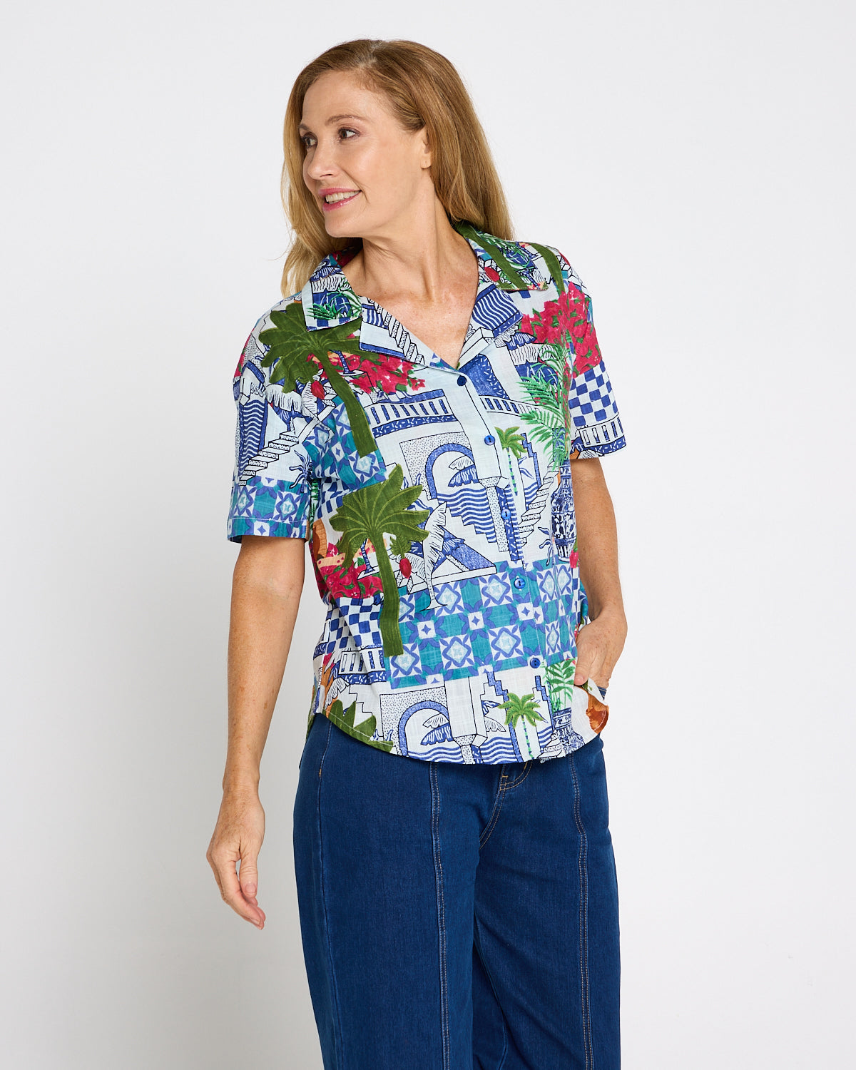 Malibu Top - Greek Island Blue
