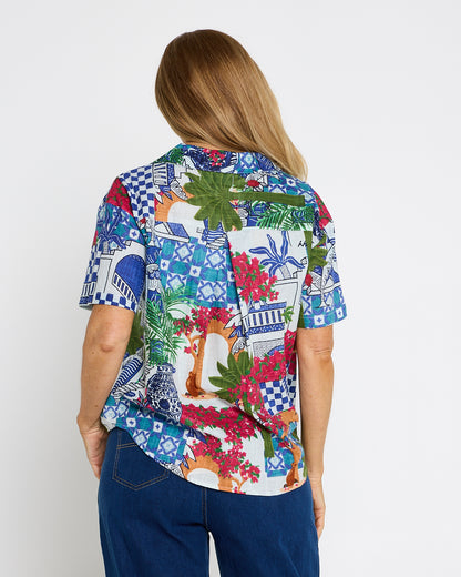 Malibu Top - Greek Island Blue