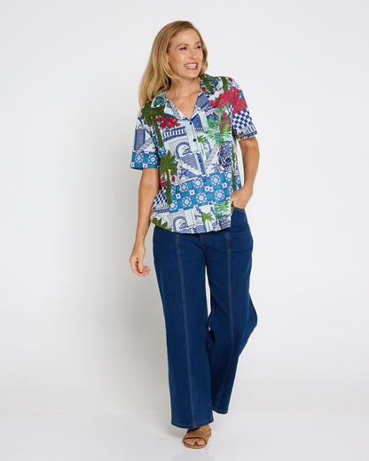 Malibu Top - Greek Island Blue