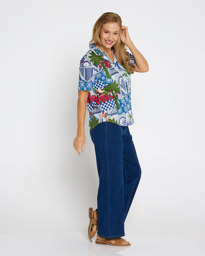 Malibu Top - Greek Island Blue