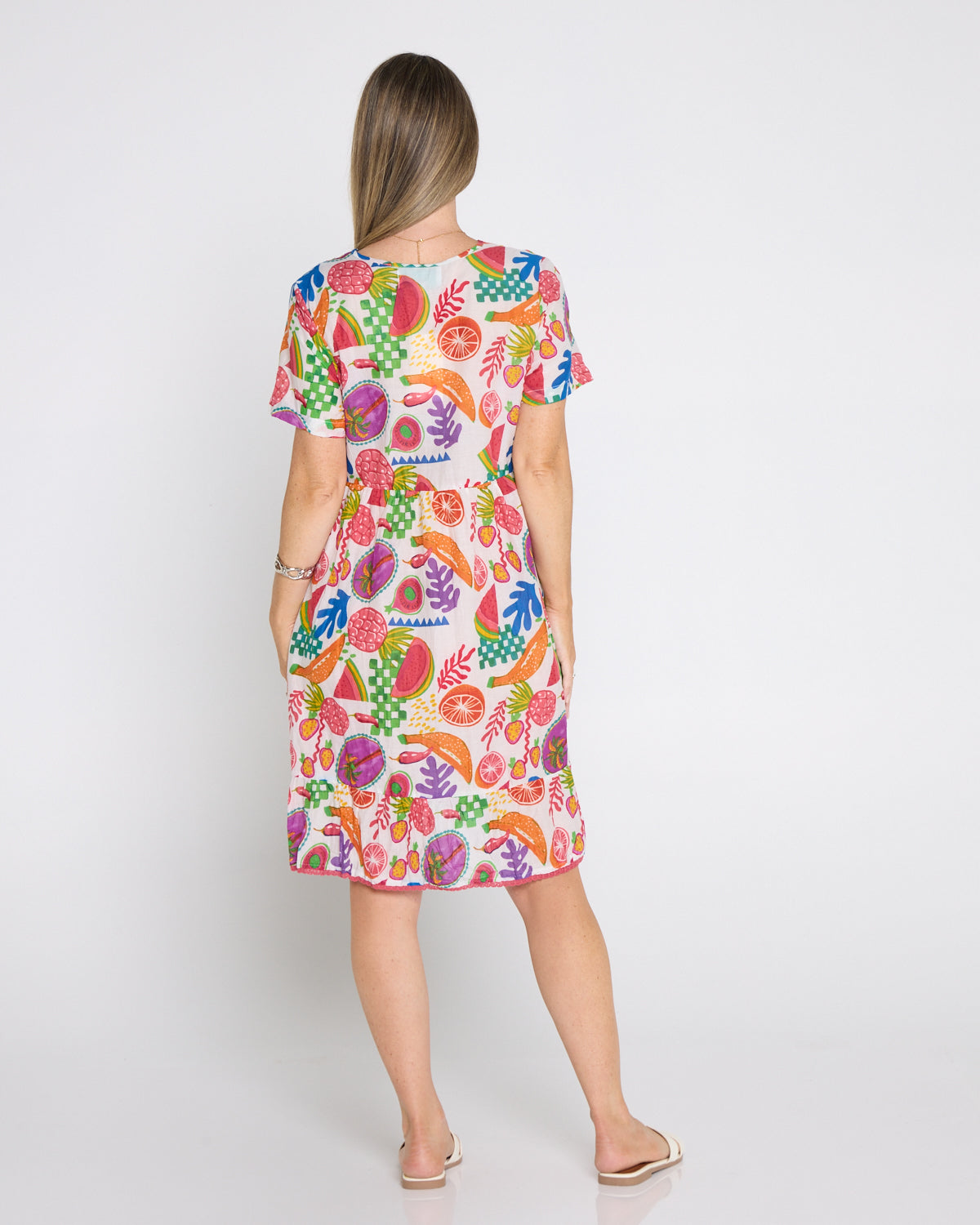 Connie Cotton Dress - Fruit Cocktail