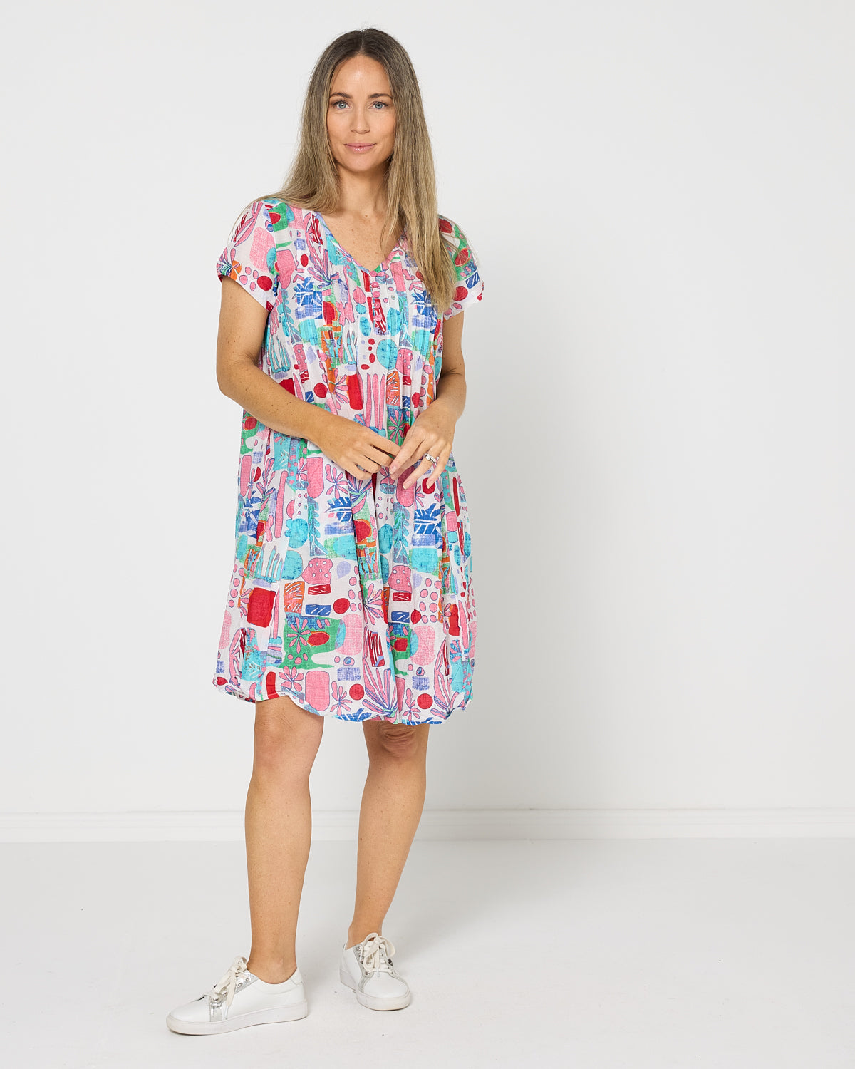 Nicola Dress  - Tropical Blocks