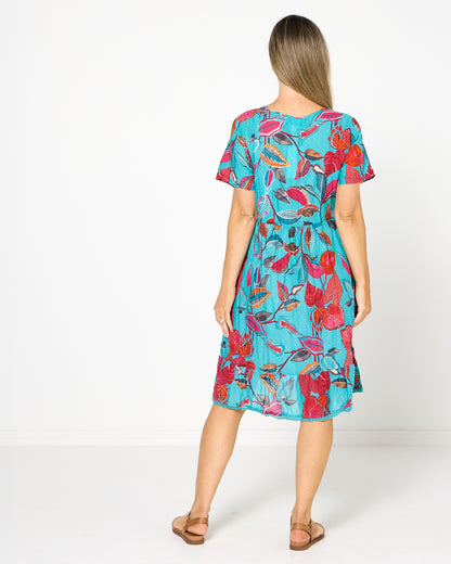Colette Dress - Tropical Sea