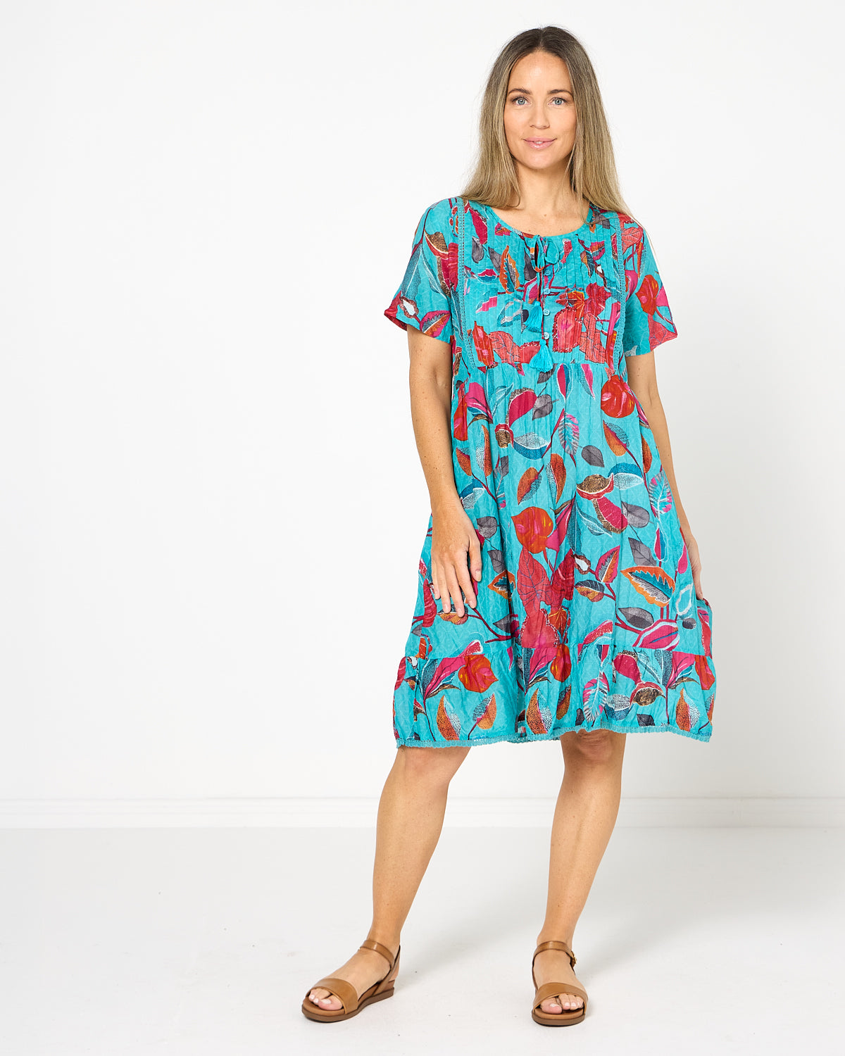 Colette Dress - Tropical Sea
