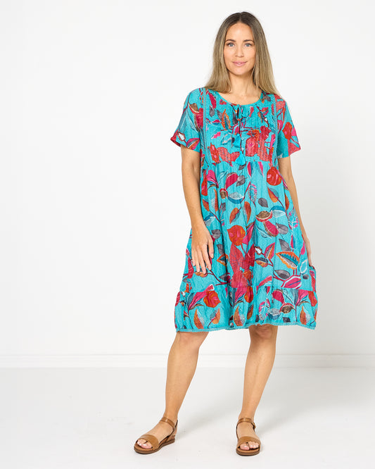 Colette Dress - Tropical Sea