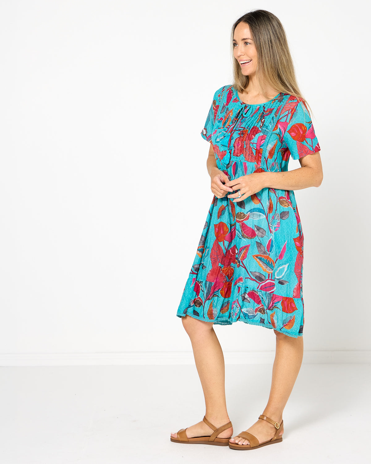 Colette Dress - Tropical Sea
