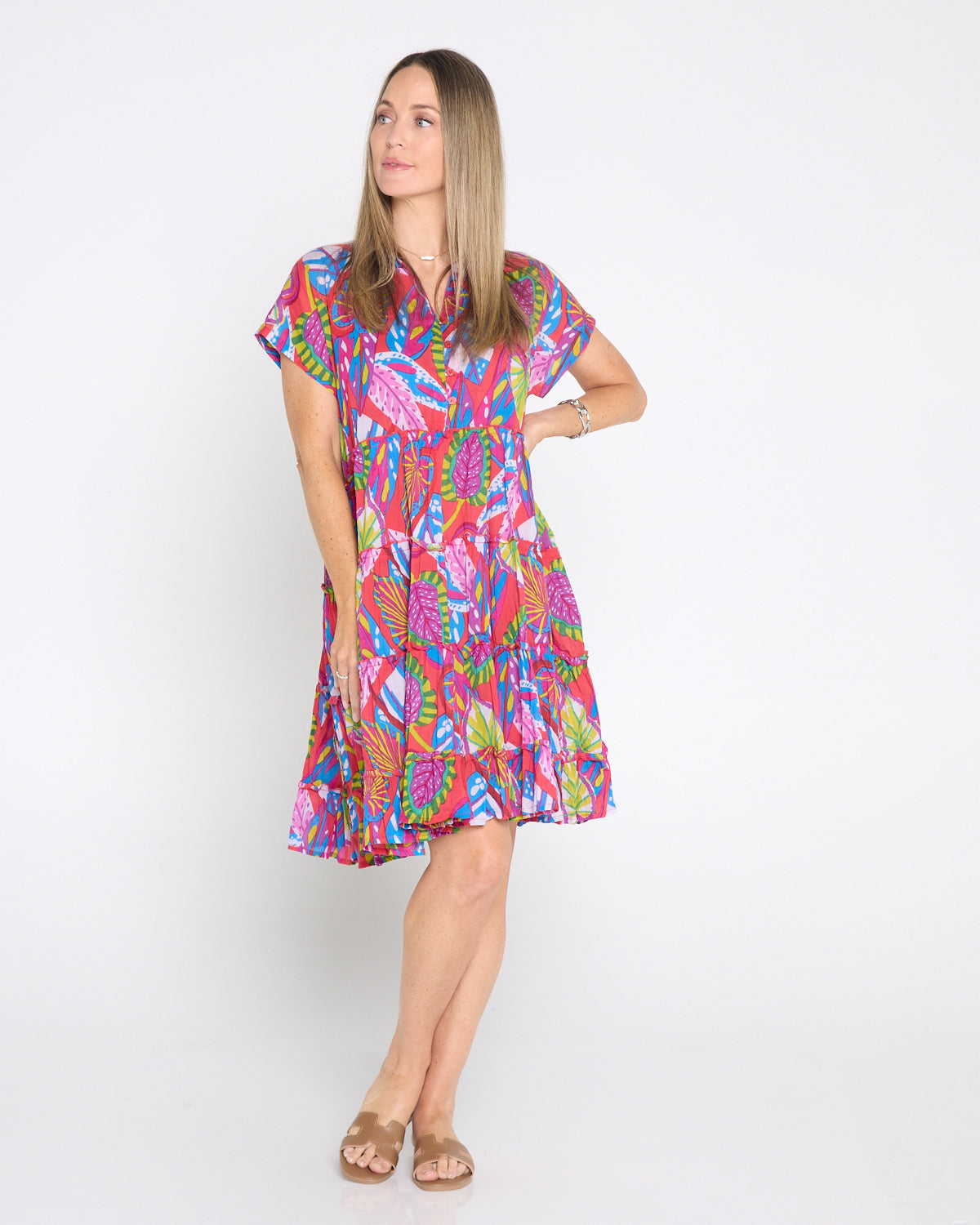 Sage Dress - Tropical Coral