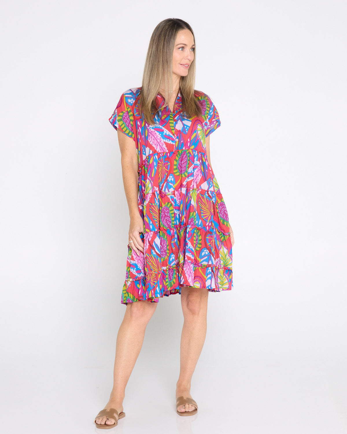 Sage Dress - Tropical Coral