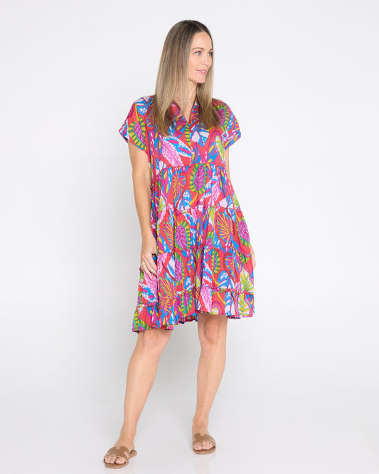 Sage Dress - Tropical Coral
