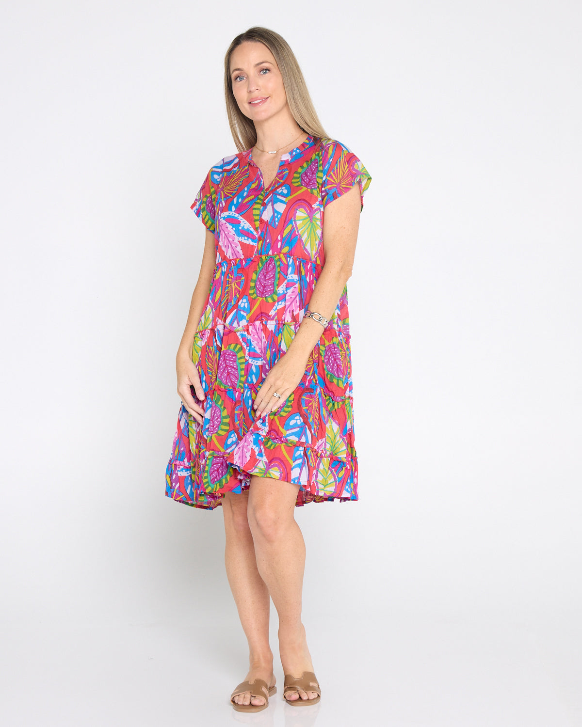 Sage Dress - Tropical Coral