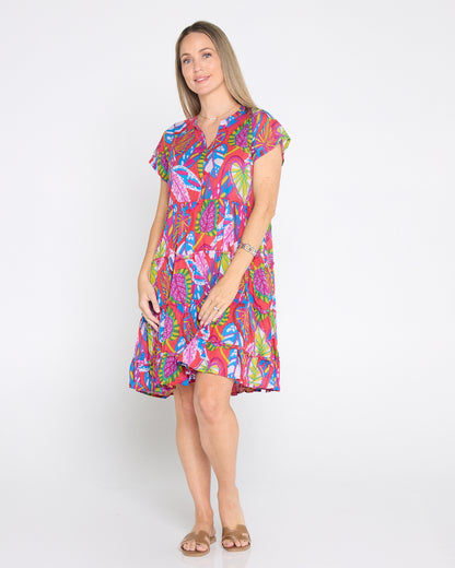 Sage Dress - Tropical Coral