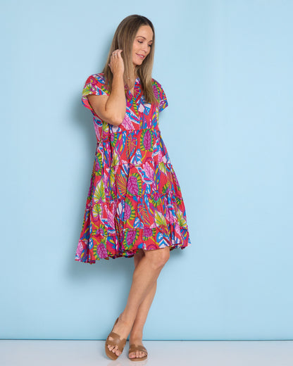 Sage Dress - Tropical Coral
