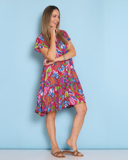Sage Dress - Tropical Coral