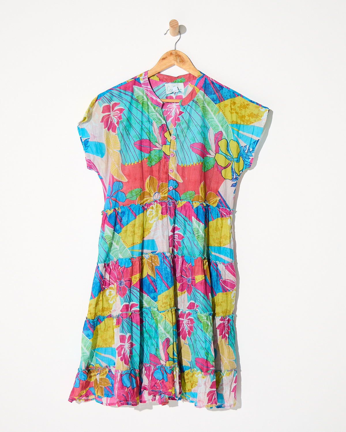 Sage Dress - Tropical Flowers