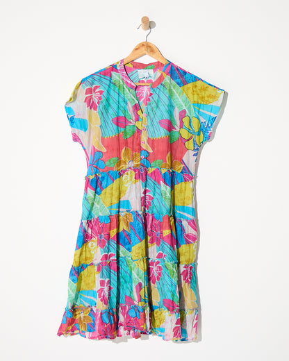 Sage Dress - Tropical Flowers