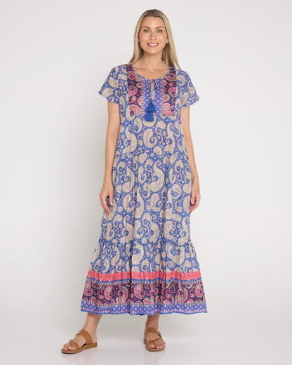 Zola V Neck Dress - Paisley