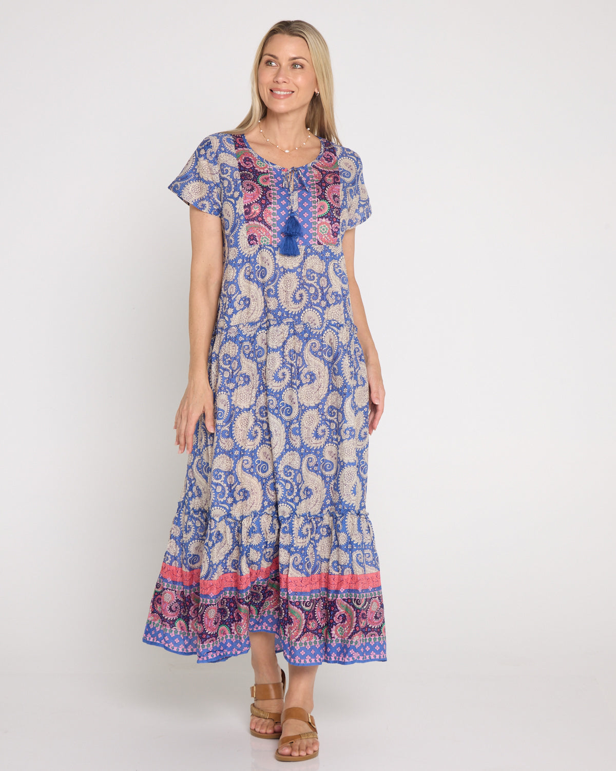 Zola V Neck Dress - Paisley