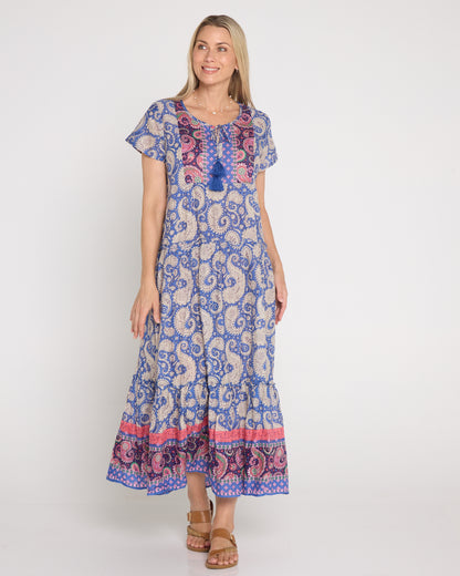 Zola V Neck Dress - Paisley
