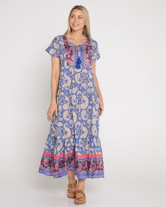 Zola V Neck Dress - Paisley