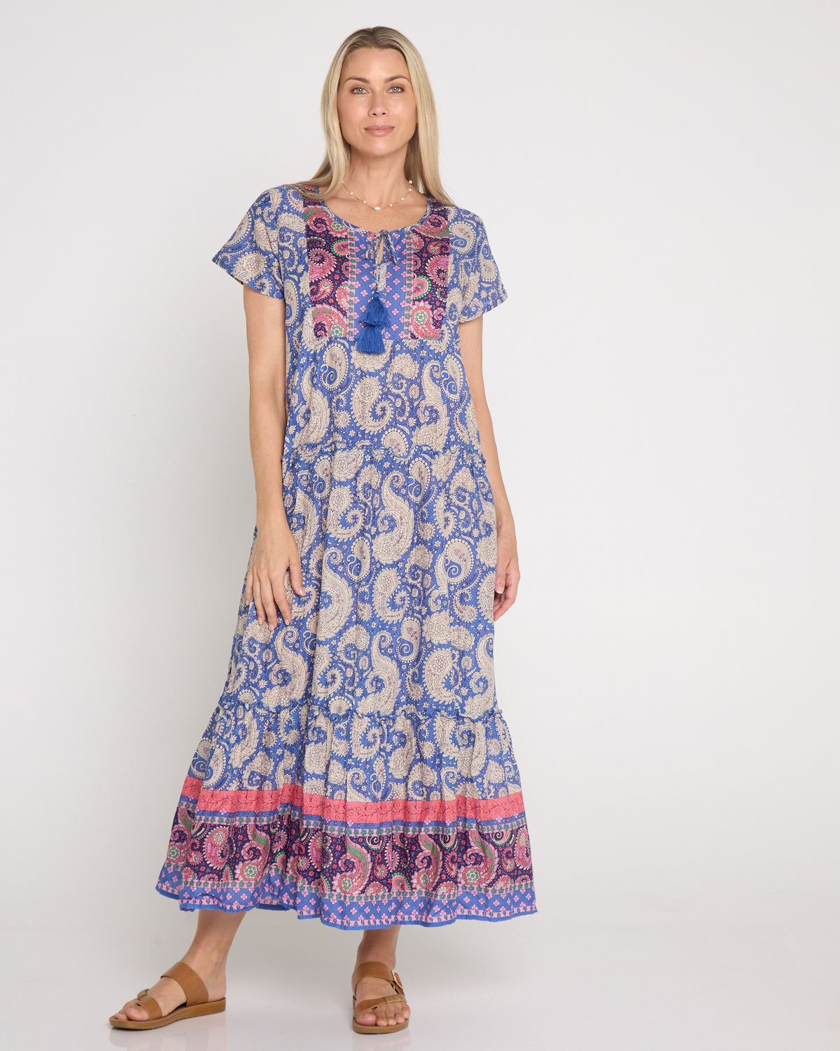 Zola V Neck Dress - Paisley