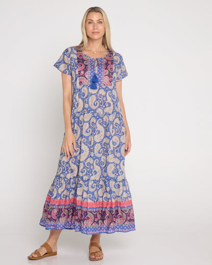 Zola V Neck Dress - Paisley