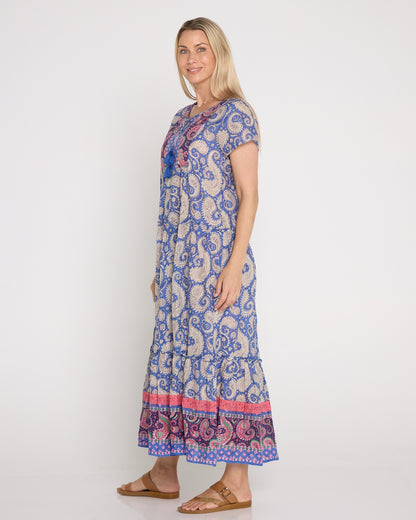 Zola V Neck Dress - Paisley