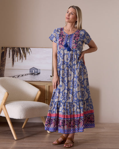 Zola V Neck Dress - Paisley