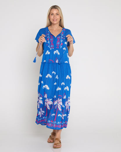 Zola Maxi Dress – Seaside Blue