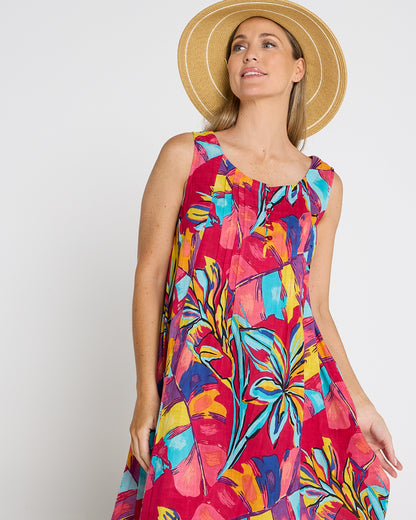 Leona Down Brim White Stripe Hat