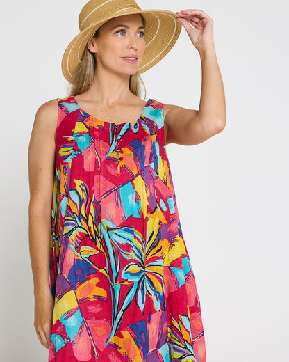 Leona Down Brim White Stripe Hat