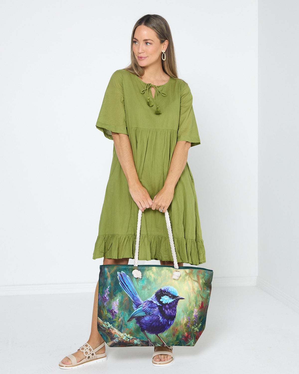 Amber Dress - Moss Green