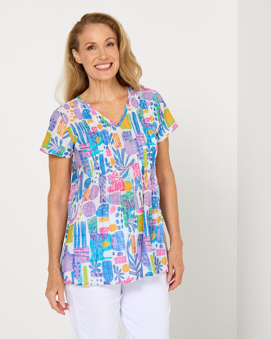 Kayla Top - Tropical Blue