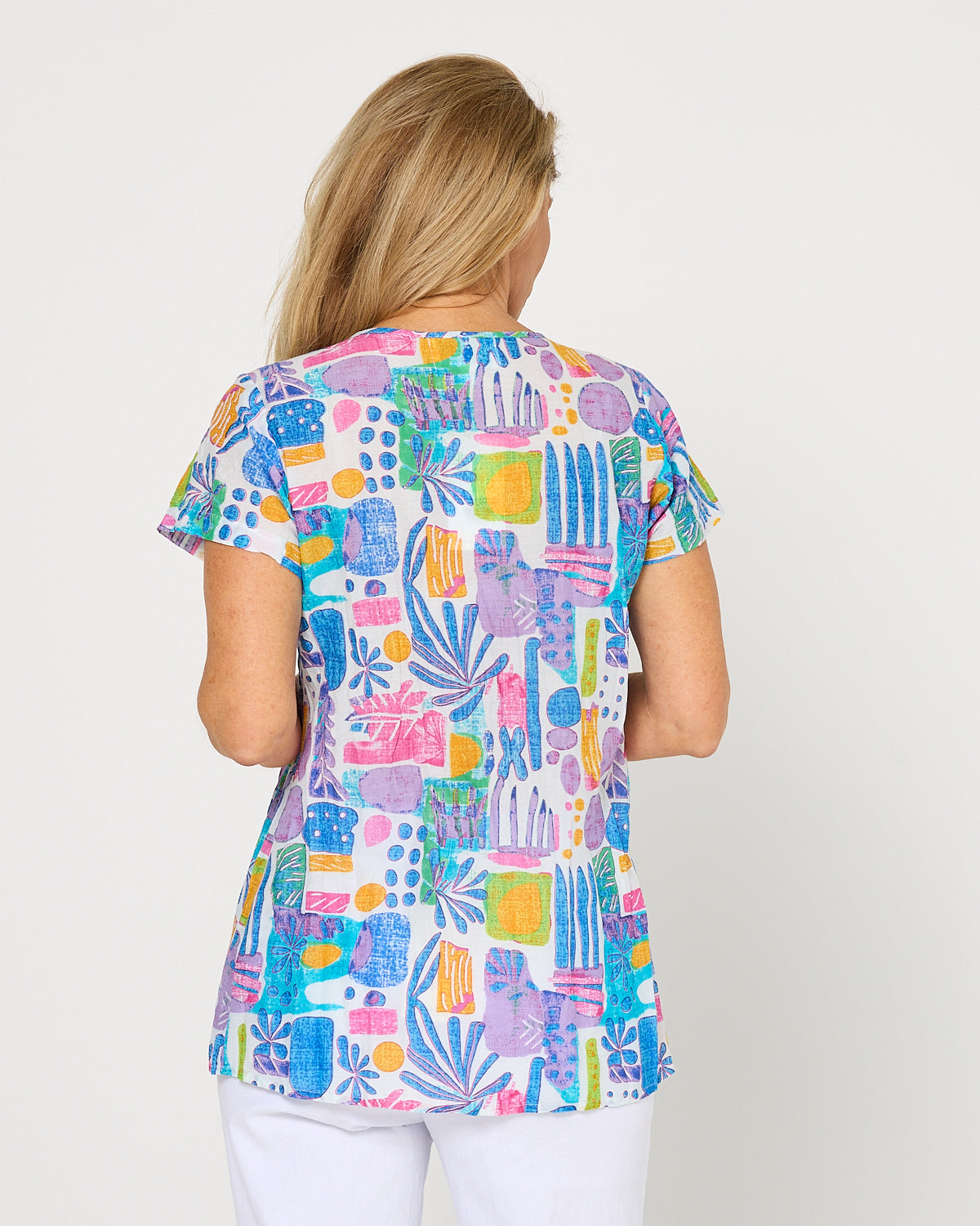 Kayla Top - Tropical Blue