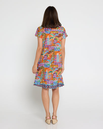 Nicola Cotton Dress - Tropical Village