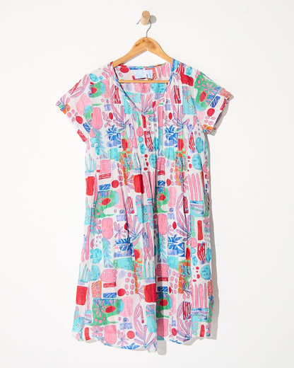 Nicola Dress  - Tropical Blocks