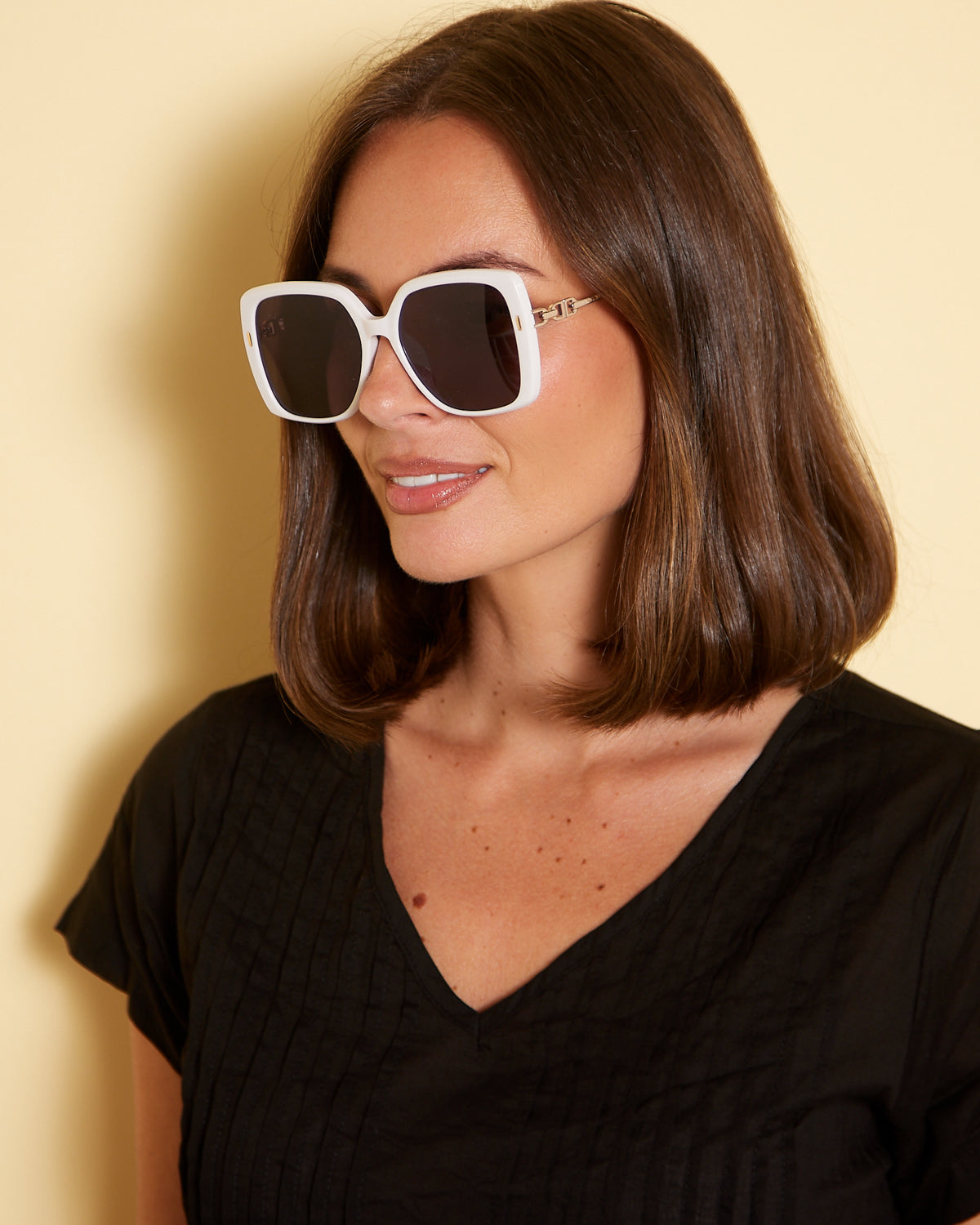 Kayla Plain Cotton Top - Black