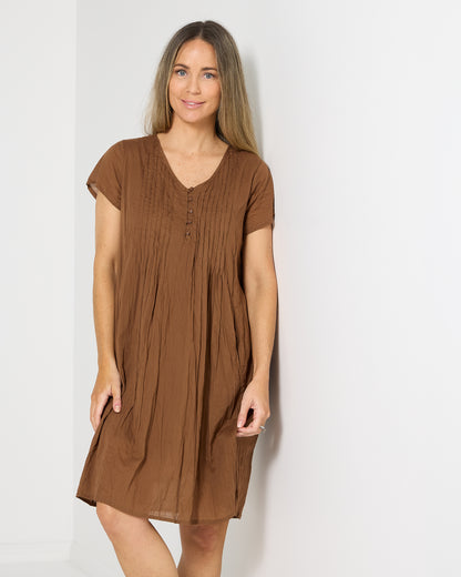 Taylor Easy Fit Dress - Mocha