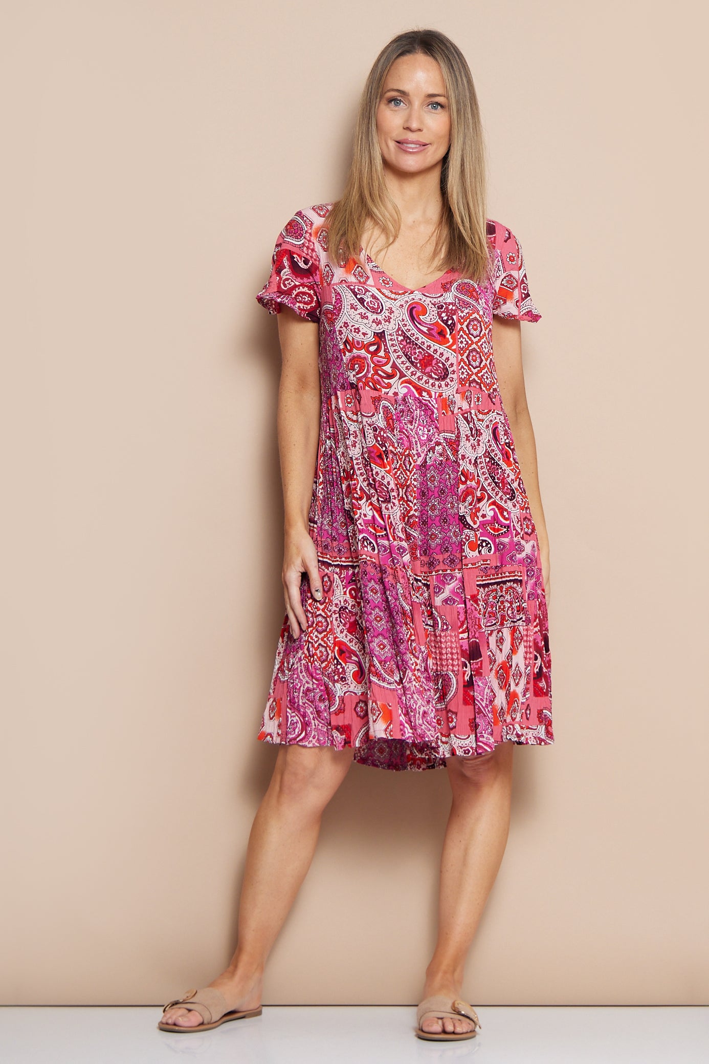 Kimberly Petite Dress - Paisley Pink