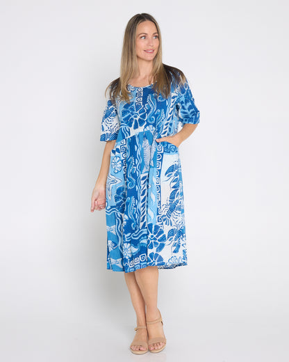 Yvonne Dress - Mono Sea Blue