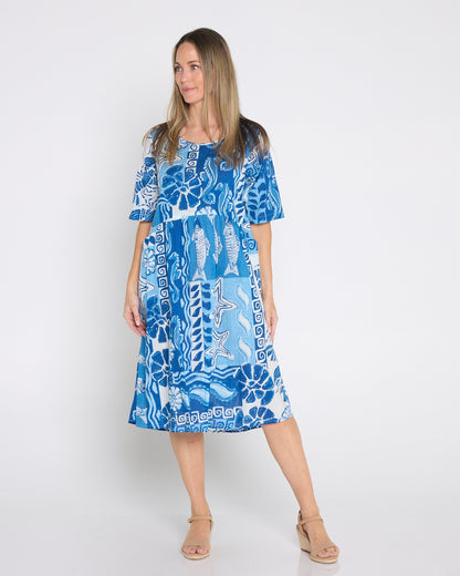 Yvonne Dress - Mono Sea Blue