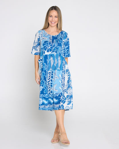 Yvonne Dress - Mono Sea Blue