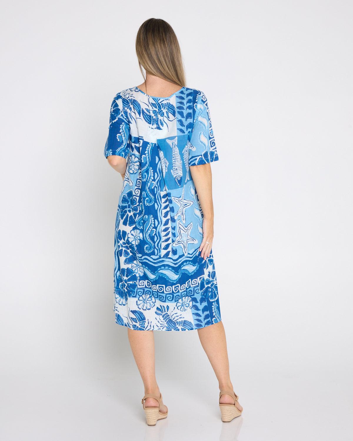 Yvonne Dress - Mono Sea Blue