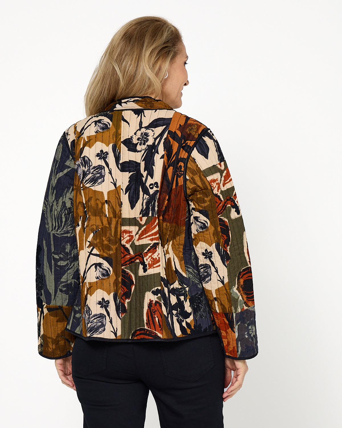 Dagomba Reversible Quilted Jacket - Brown Print