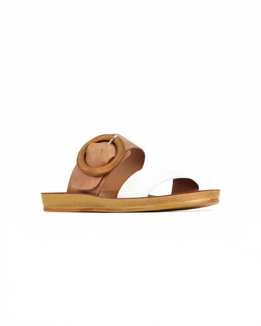 Damani Slide - White / Tan