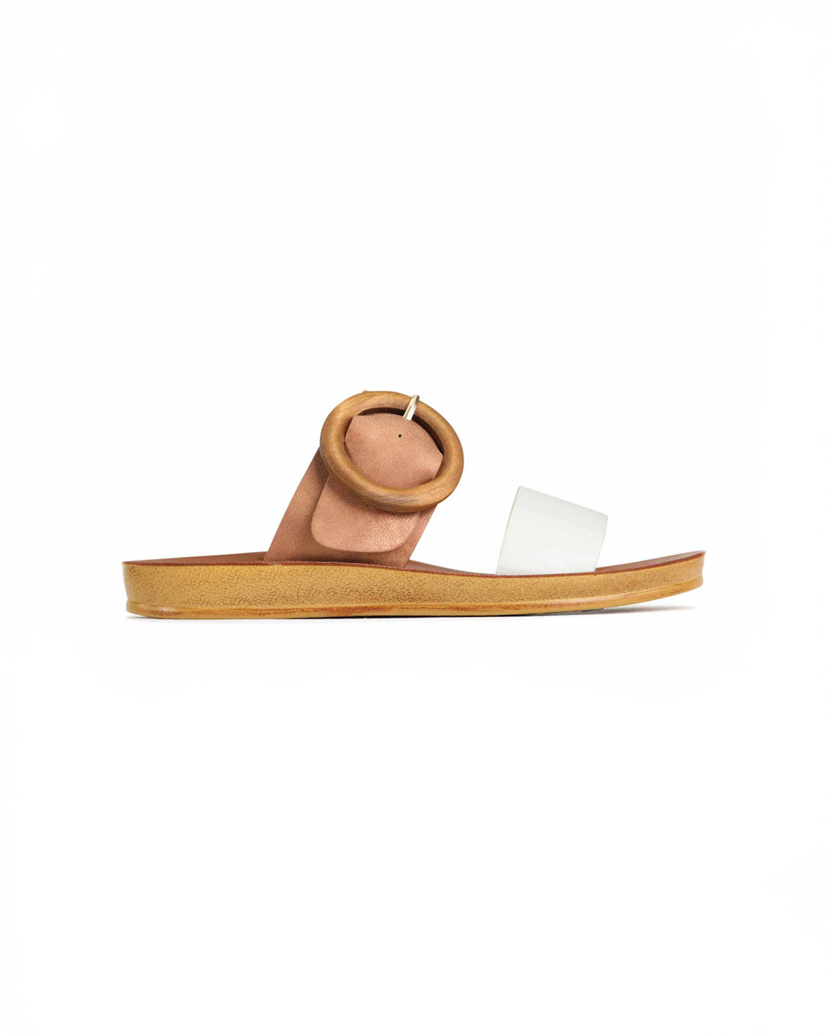 Damani Slide - White / Tan
