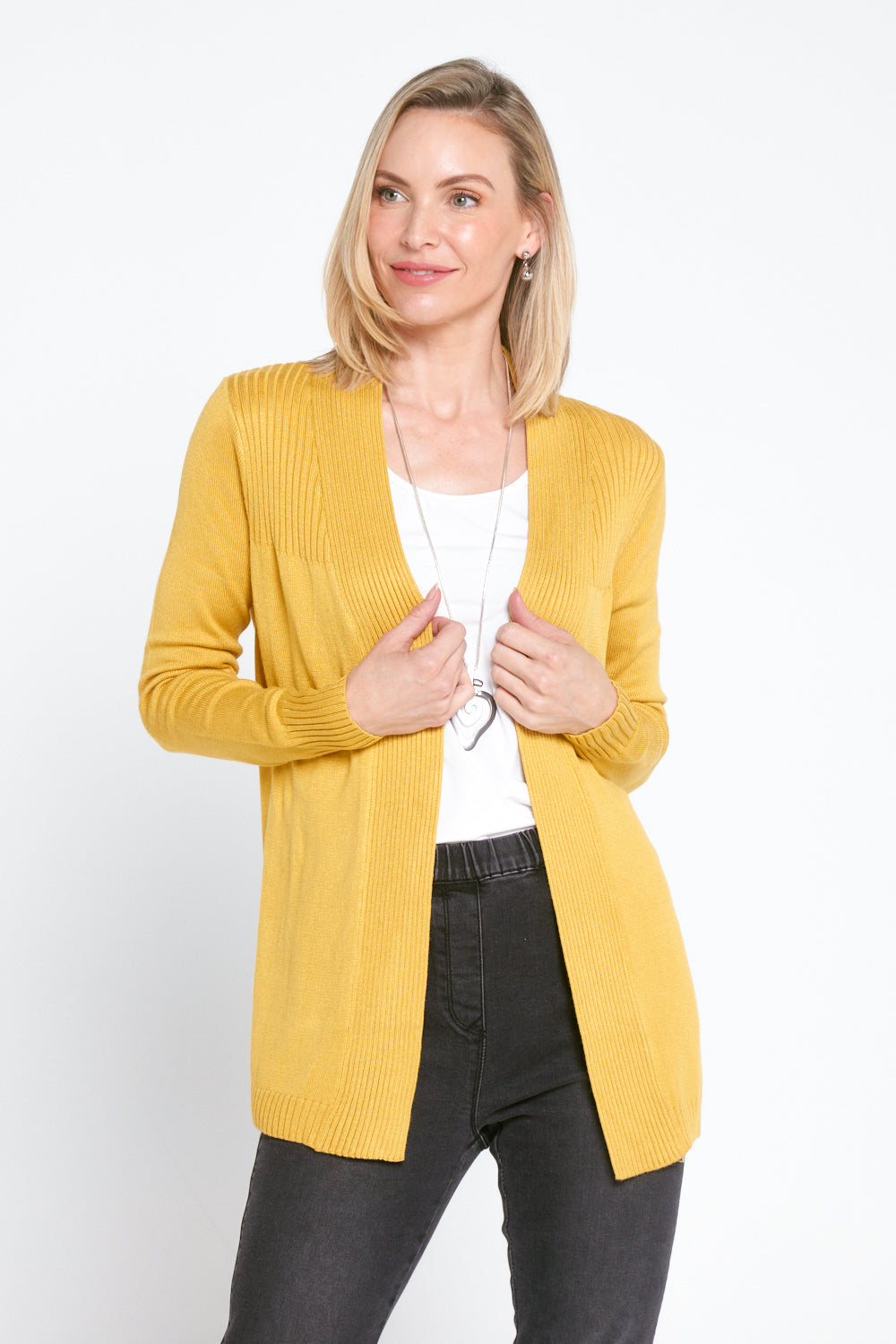 Dani Cotton Cardigan Yellow TULIO Fashion