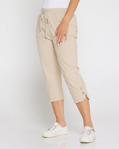 Danny Capri Pants - Biege
