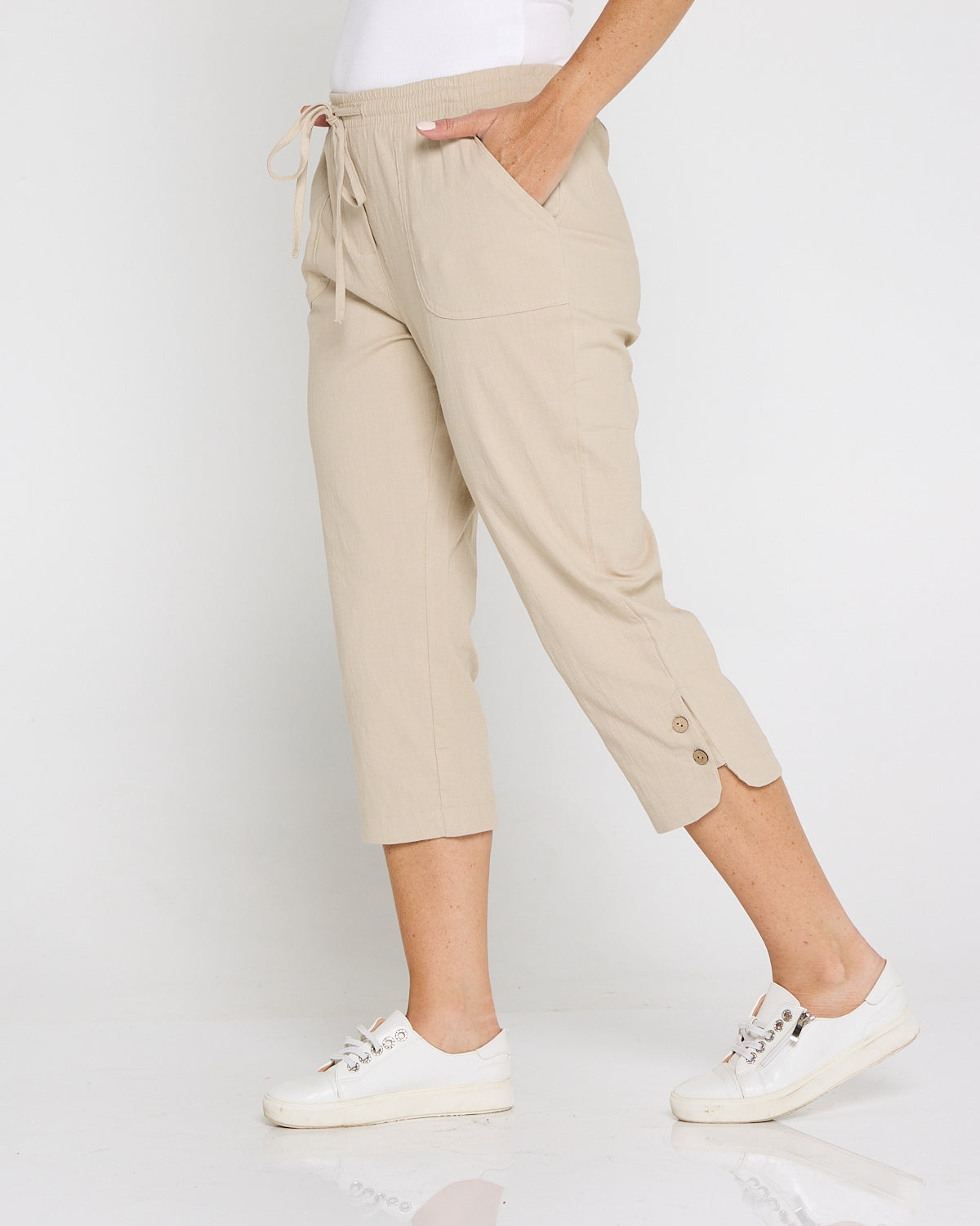 Danny Capri Pants - Biege