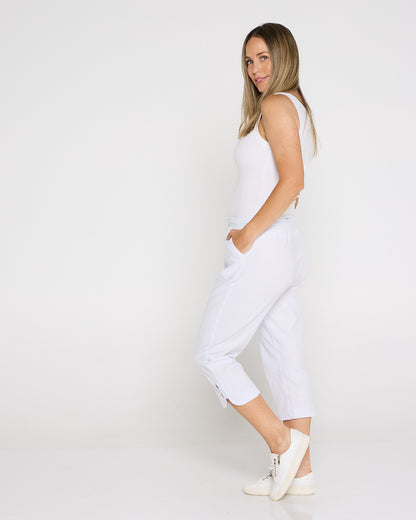Danny Capri Pants - White
